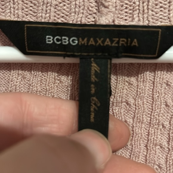 BCBGMaxAzria  overlay sweater pastel pink size M - Picture 3 of 4